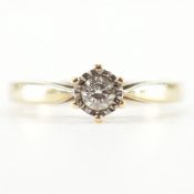 HALLMARKED 9CT GOLD & DIAMOND RING