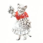 STERLING SILVER & ENAMEL BEATIRX POTTER BROOCH PIN