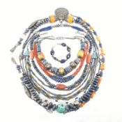 COLLECTION OF ASSORTED STONE & BEAD JEWELLERY