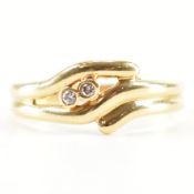 GOLD & DIAMOND CROSSOVER RING