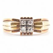 VINTAGE GOLD & DIAMOND CLUSTER RING