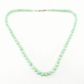 VINTAGE JADE BEADED NECKLACE