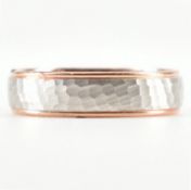 HALLMARKED 9CT BICOLOUR GOLD BAND RING