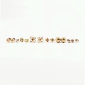 COLLECTION OF ASSORTED GOLD STUD EARRINGS