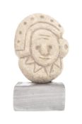 STONE CARVED MEXICAN HEAD