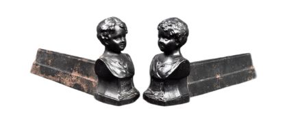 PAIR OF 19TH CENTURY VICTORIAN CAST IRON FIRE DOGS