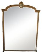 LARGE 7FT 19TH CENTURY OVERMANTEL MIRROR