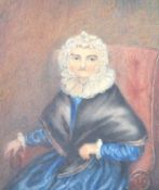 19TH CENTURY OIL ON BOARD PORTRAIT PAINTING OF LADY SHARP