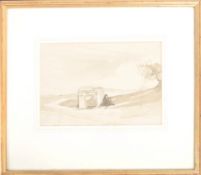 WILLIAM JAMES MULLER (1812-1845) - SEPIA WASH WATERCOLOUR