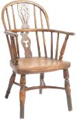 19TH CENTURY ELM WINDSOR CHILDS CHAIR