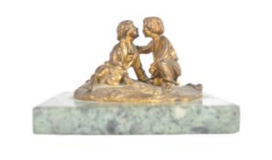 19TH CENTURY GILT BRONZE FIGURINE GROUP