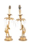 PAIR OF 19TH CENTURY REGENCY BRONZE CANDLESTICKS
