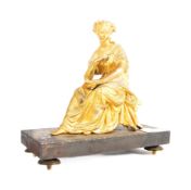 19TH CENTURY GILDED BRONZE CLASSICAL MAIDEN FIGURINE