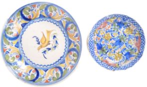 PAIR OF 18TH CENTURY DUTCH POLYCHROME PLATES