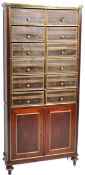 EARLY 20TH CENTURY FRENCH BARRISTERS LEATHER CABINET