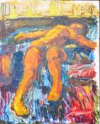 DORIAN LEVINE (20TH CENTURY) PORTRAIT STUDY OF FEMALE NUDE