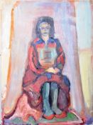 DORIAN LEVINE (20TH CENTURY) PORTRAIT STUDY OF A YOUNG LADY