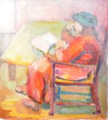 DORIAN LEVINE (20TH CENTURY) PORTRAIT STUDY OF A YOUNG LADY