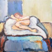 DORIAN LEVINE (20TH CENTURY) PORTRAIT STUDY OF FEMALE NUDE FORM