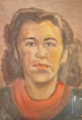 DORIAN LEVINE (20TH CENTURY) PORTRAIT STUDY OF A LADY