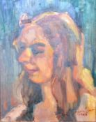 DORIAN LEVINE (20TH CENTURY) PORTRAIT STUDY OF A LADY