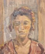 DORIAN LEVINE (20TH CENTURY) PORTRAIT STUDY OF A LADY