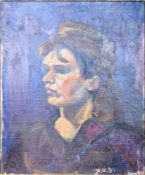 DORIAN LEVINE (20TH CENTURY) PORTRAIT STUDY OF A LADY