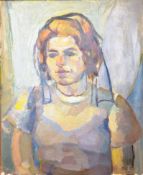 DORIAN LEVINE (20TH CENTURY) PORTRAIT STUDY OF A VEILED LADY