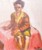 DORIAN LEVINE (20TH CENTURY) PORTRAIT STUDY OF A YOUNG LADY