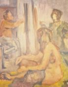DORIAN LEVINE (20TH CENTURY) PORTRAIT STUDY OF THE HUMAN FORM