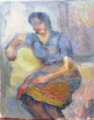 DORIAN LEVINE (20TH CENTURY) PORTRAIT STUDY OF A LADY