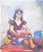 DORIAN LEVINE (20TH CENTURY) PORTRAIT STUDY OF A YOUNG LADY