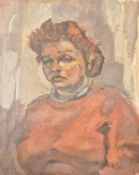 DORIAN LEVINE (20TH CENTURY) PORTRAIT STUDY OF A LADY