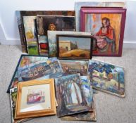 DORIAN LEVINE (20TH CENTURY) COLLECTION OF 23 PAINTINGS - STUDIES