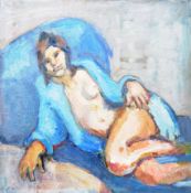 DORIAN LEVINE (20TH CENTURY) PORTRAIT STUDY OF A FEMALE NUDE