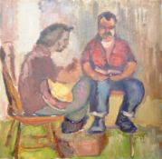 DORIAN LEVINE (20TH CENTURY) PORTRAIT STUDY OF A MUSICIAN
