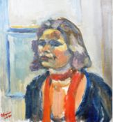 DORIAN LEVINE (20TH CENTURY) PORTRAIT STUDY OF A LADY