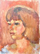 DORIAN LEVINE (20TH CENTURY) PORTRAIT STUDY OF A YOUNG LADY