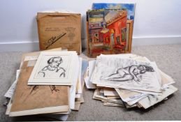 DORIAN LEVINE (20TH CENTURY) COLLECTION OF PORTRAIT STUDIES & WORKS