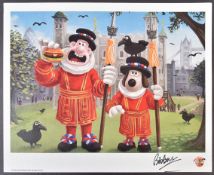 AARDMAN ANIMATIONS - BOB BAKER (WRITER) AUTOGRAPHED OFFICIAL PRINT