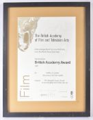 ESTATE OF BOB BAKER - WALLACE & GROMIT - BAFTA CERTIFICATE
