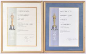 ESTATE OF BOB BAKER - WALLACE & GROMIT - ACADEMY AWARD CERTIFICATES