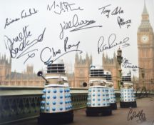 DOCTOR WHO - LARGE MULTI-SIGNED 12X14