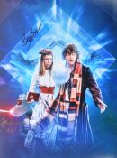 DOCTOR WHO - K9 - BOB BAKER & JOHN LEESON - SIGNED 16X12