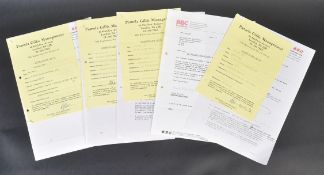 ESTATE OF BOB BAKER - DOCTOR WHO - ORIGINAL CONTRACTS