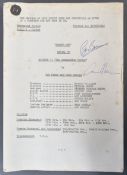 ESTATE OF BOB BAKER - DOCTOR WHO - BAKER'S PERSONAL SCRIPT