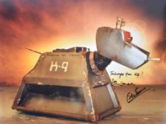 DOCTOR WHO – K9 – BOB BAKER & JOHN LEESON SIGNED 16X12