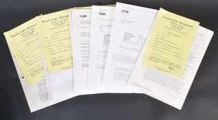 ESTATE OF BOB BAKER - BERGERAC & SHOESTRING CONTRACTS
