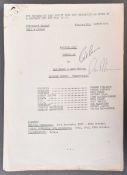 ESTATE OF BOB BAKER - DOCTOR WHO - BAKER'S PERSONAL SCRIPT