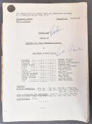 ESTATE OF BOB BAKER - DOCTOR WHO - BAKER'S PERSONAL SCRIPT